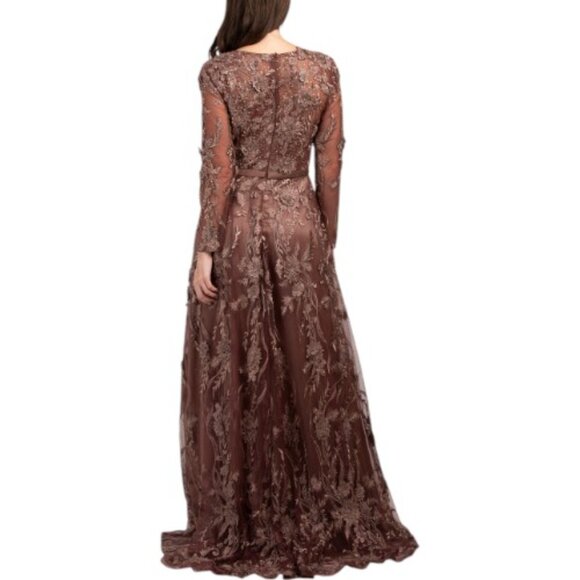 MAC DUGGAL Long Sleeve Embellished Gown - Picture 2 of 5